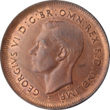 1943I Halfpenny Struck without Collar Error ChUNC