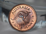 1943I Halfpenny Struck without Collar Error ChUNC