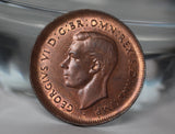 1943I Halfpenny Struck without Collar Error ChUNC