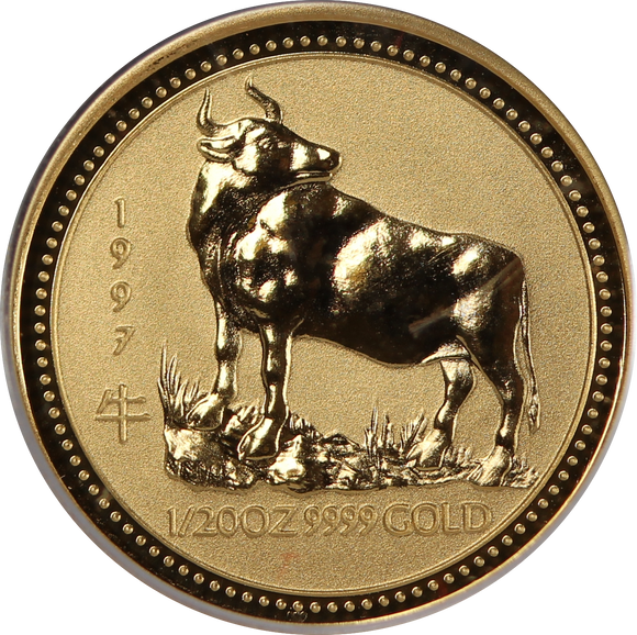 1997 Year of the Ox 1/20oz Gold Coin