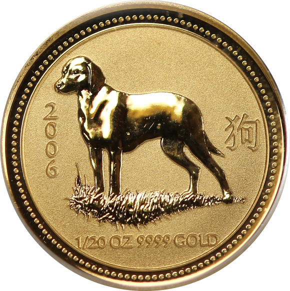 2006 Year of the Dog 1/20oz Gold Coin