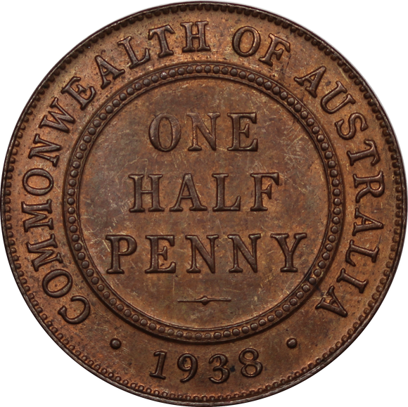 1938 Halfpenny UNC