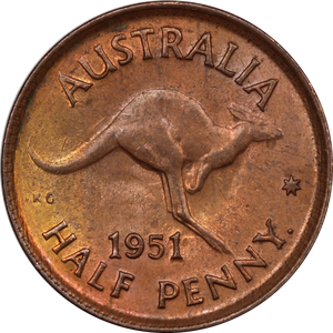 1951 Halfpenny EF