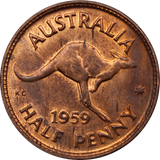 1959 Halfpenny aUNC