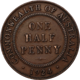 1924 Halfpenny VF