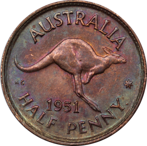 1951 Halfpenny VF