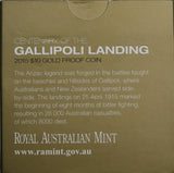 2015 1/10oz Gold Proof - Centenary of Gallipoli Landing $10 Coin