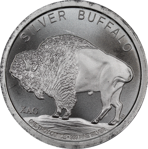 2015 XAG 1oz Silver Buffalo Round