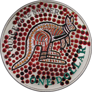 2001 1oz Silver Kangaroo Coloured Coin