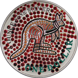 2001 1oz Silver Kangaroo Coloured Coin