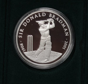 2001 Sir Don Bradman 1oz Silver Proof Coin