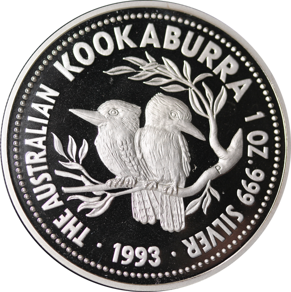 1993 Kookaburra 1oz Silver Proof Coin