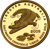 2006 Discover Australia Saltwater Crocodile 1/25oz Gold Coin