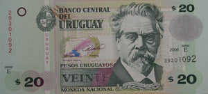 2008 Uruguay 20 Pesos UNC