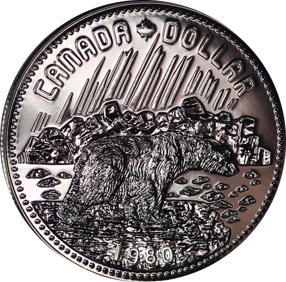 1980 Canada Polar Bear Silver $1 Coin