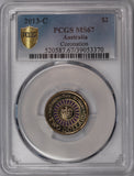 2013 QEII Purple Coronation $2 C Mintmark MS67