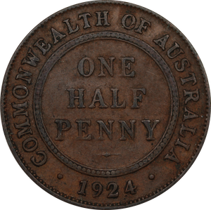 1924 Halfpenny gFine