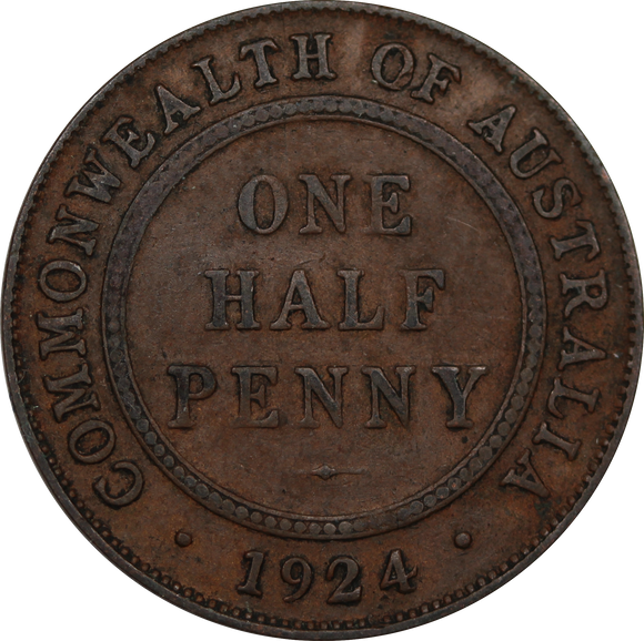 1924 Halfpenny gFine