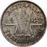 1942 Threepence Circulated