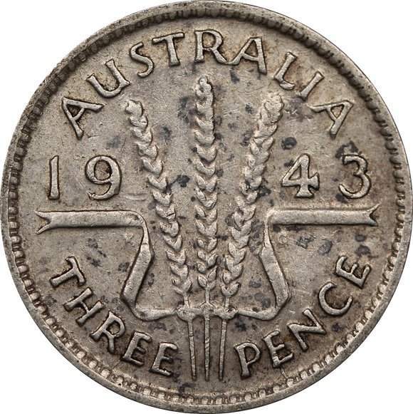 1943 Threepence Circulated