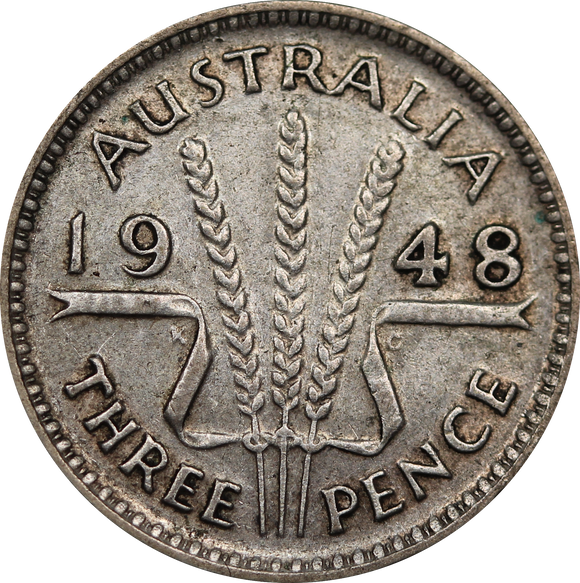 1948 Threepence Circulated