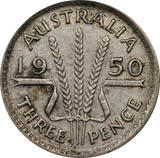 1950 Threepence Circulated