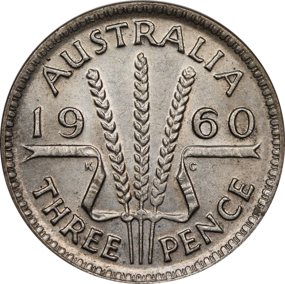 1960 Threepence Circulated