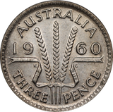 1960 Threepence Circulated