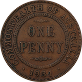 1931 Penny - Dropped 1 Variety Fine