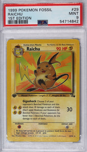 Raichu 1999 First Edition Fossil Set PSA 9