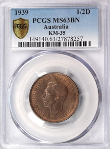 1939 Halfpenny MS63BN