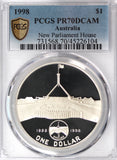 1998 $1 Silver New Parliament House Coin PR70DCAM