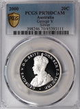 2000 20c George V Portrait Silver Coin PR70DCAM