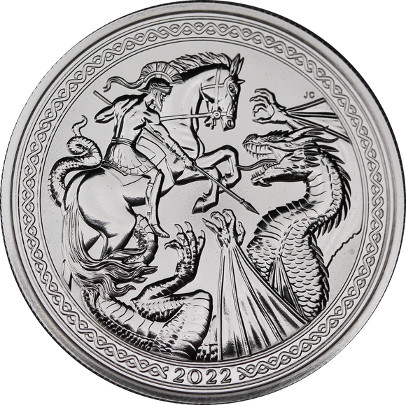 2022 St George and the Dragon 1oz Silver Coin