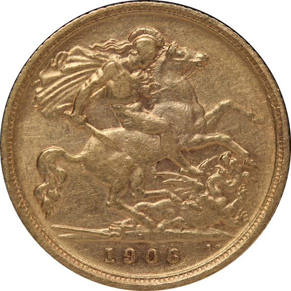 1906 Sydney Mint Half Sovereign gFine