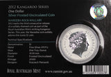 2012 Australian Kangaroo 1oz Silver Coin in Card