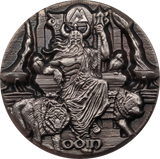 2016 Legends of Asgard Odin 3oz Silver High Relief Coin