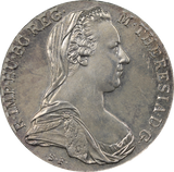 1780 Maria Theresa Silver Thaler Restrike