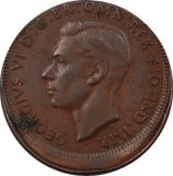 1947 P Halfpenny Struck 15% Off Centre EF