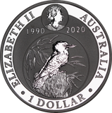 2020 1oz Silver f15 Privy 30th Anniversary Kookaburra Coin