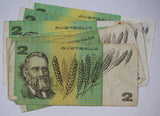 Australian $2 Paper Banknote Circulated