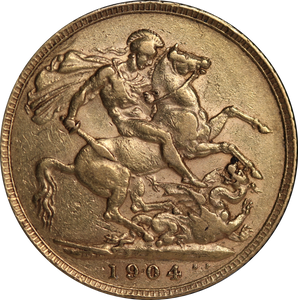 GB 1904 Gold Sovereign gFine