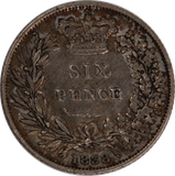 GB 1838 Sixpence VF