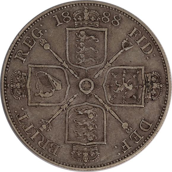 GB 1888 Double Florin Fine