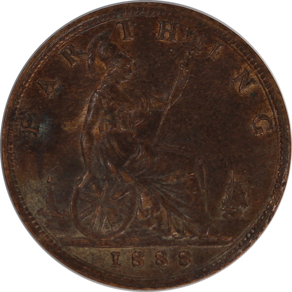 GB 1888 Farthing EF