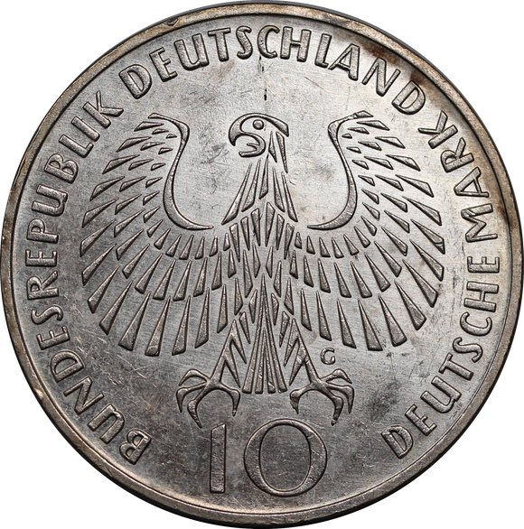 Germany 1972F (Stuttgart Mint) 10 Mark Munich Olympics UNC