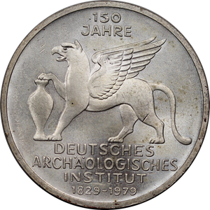 Germany 1979J (Hamburg Mint) 5 Mark 150th Ann. German Archaeological Institute UNC