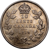 Canada 1916 10 Cent Fine