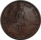 Canada 1837 Half Penny Token Lower Canada Fine