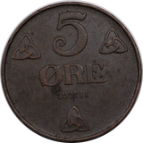 Norway 1911 5 Ore VF